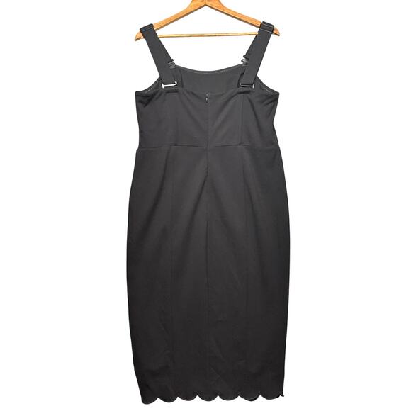 Melissa McCarthy Seven7 Black Convertible Sleeveless Fitted Dress Women 1X - Picture 5 of 8